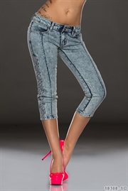 Capri paillette jeans